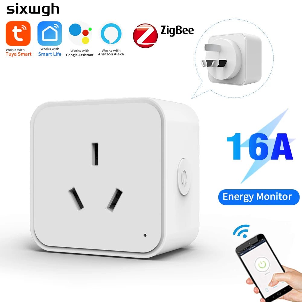 SIXWGH Zigbee Smart Plug – AU Socket with Power Monitoring
