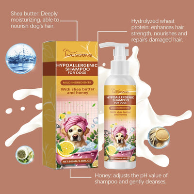 Yegbong 100ml Pet Shampoo – Hypoallergenic Dog Shampoo for Itchy Skin & Soft Fur