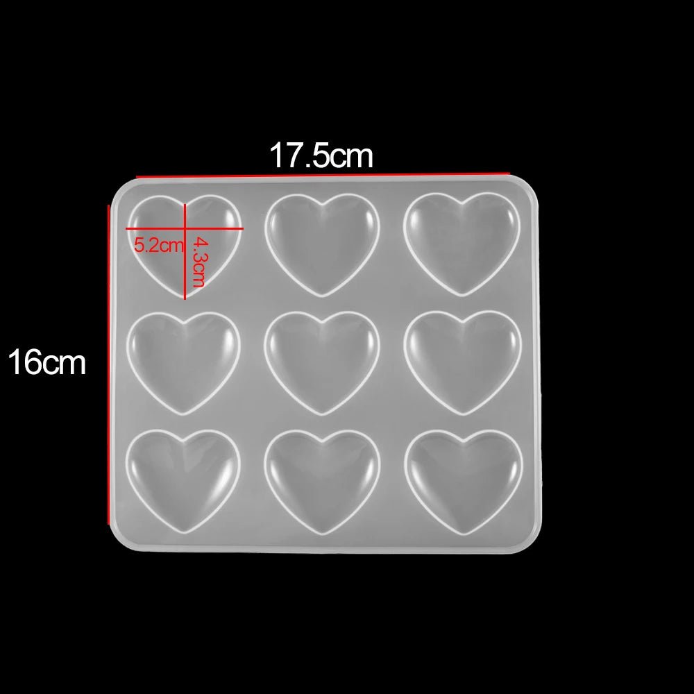 Heart Love Pendant Silicone Mold – DIY Resin Jewelry Kit