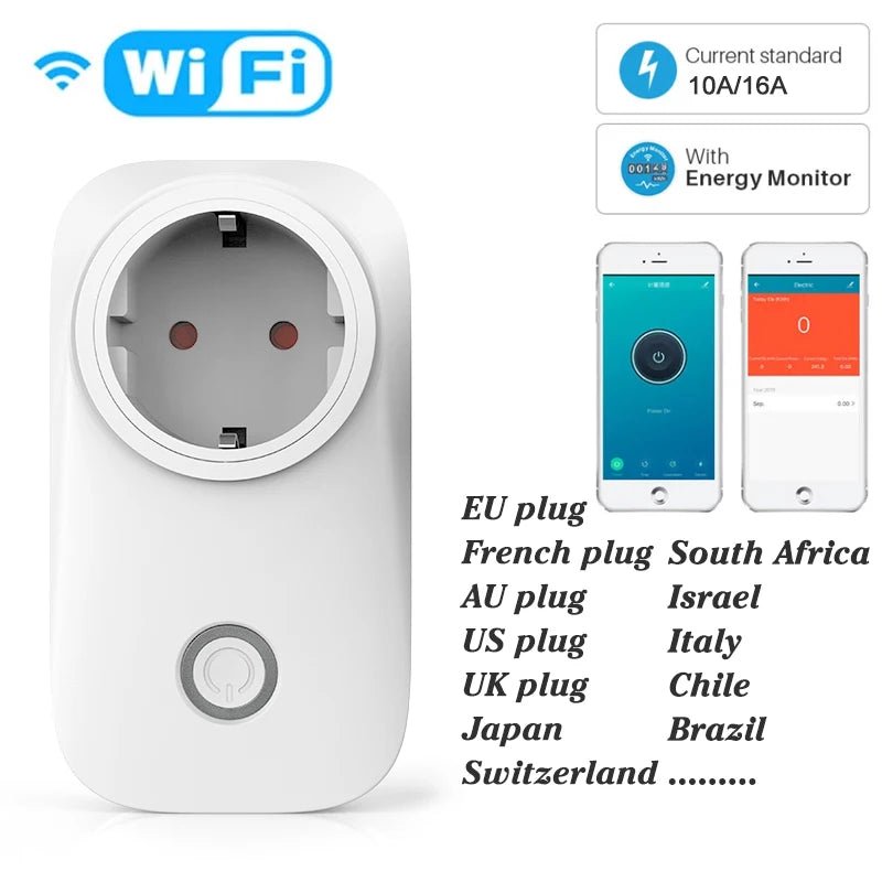 EU WiFi Smart Plug – 10A/16A with Energy Monitoring