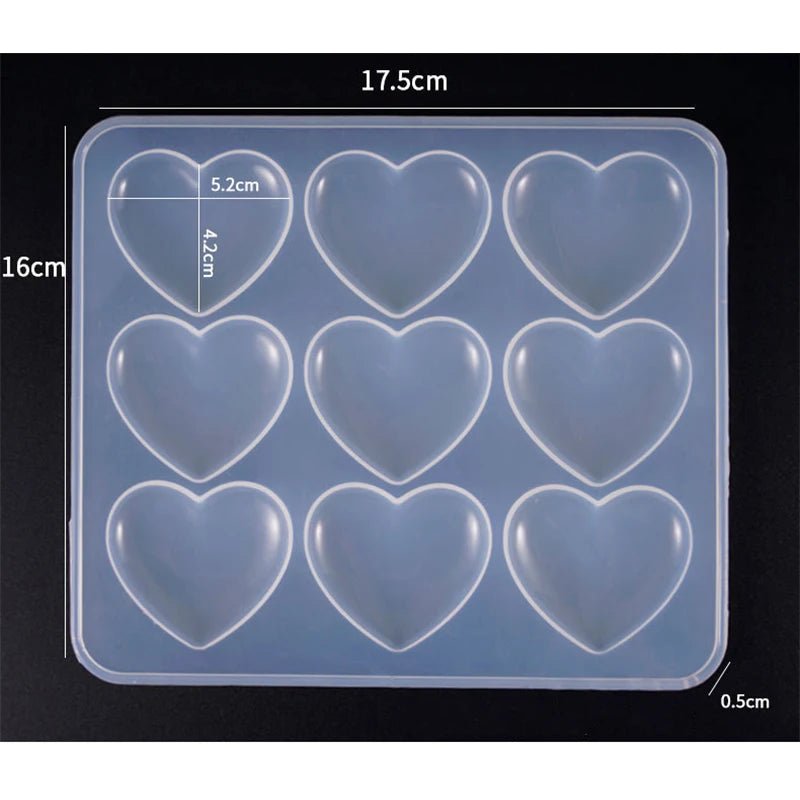 SNASAN Love Heart Silicone Mold Jewelry Making DIY Tool UV Epoxy Resin Molds Dried Flower Resin Decorative Crafts