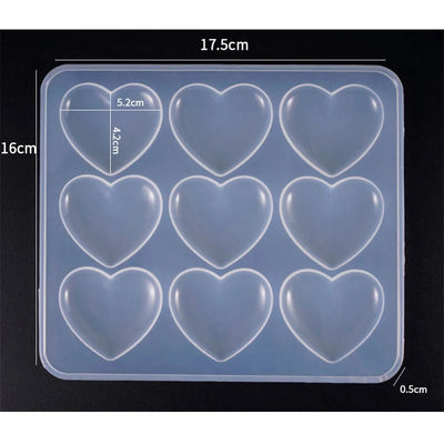 SNASAN Love Heart Silicone Mold Jewelry Making DIY Tool UV Epoxy Resin Molds Dried Flower Resin Decorative Crafts