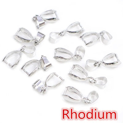 50pcs/lot 5x14mm 6x17mm 8x20mm 7 Colors Pendants Clasps Clips Bails Connectors Charm Beads Necklace Jewelry Making Findings