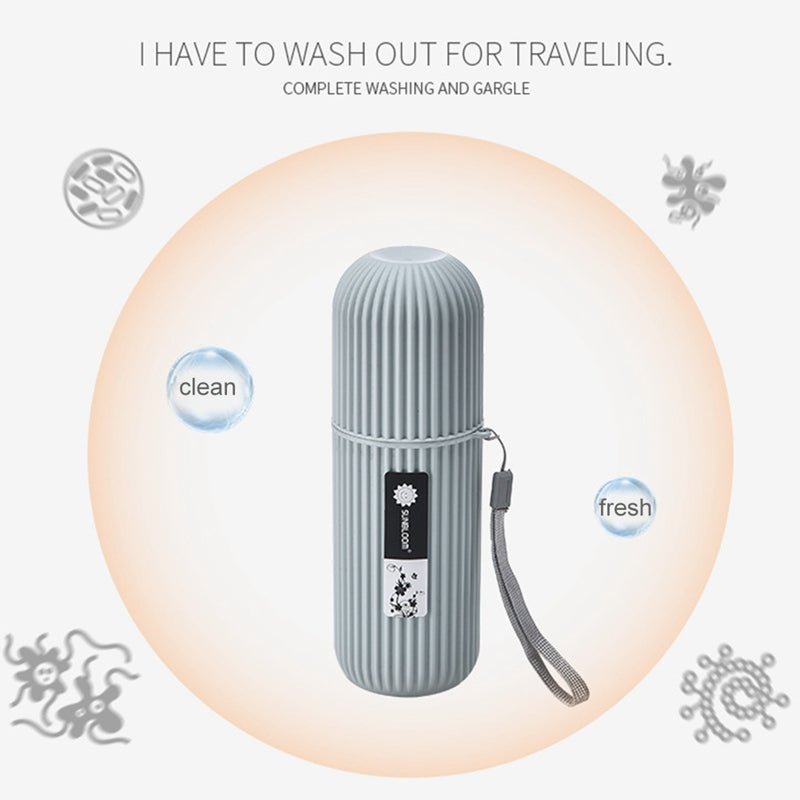 Portable Travel Toothbrush & Toothpaste Holder Case.