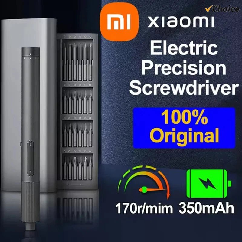 Xiaomi Mijia Precision Electric Screwdriver Kit – Magnetic Screw Heads for Smart Home, PC & Phone Repairs