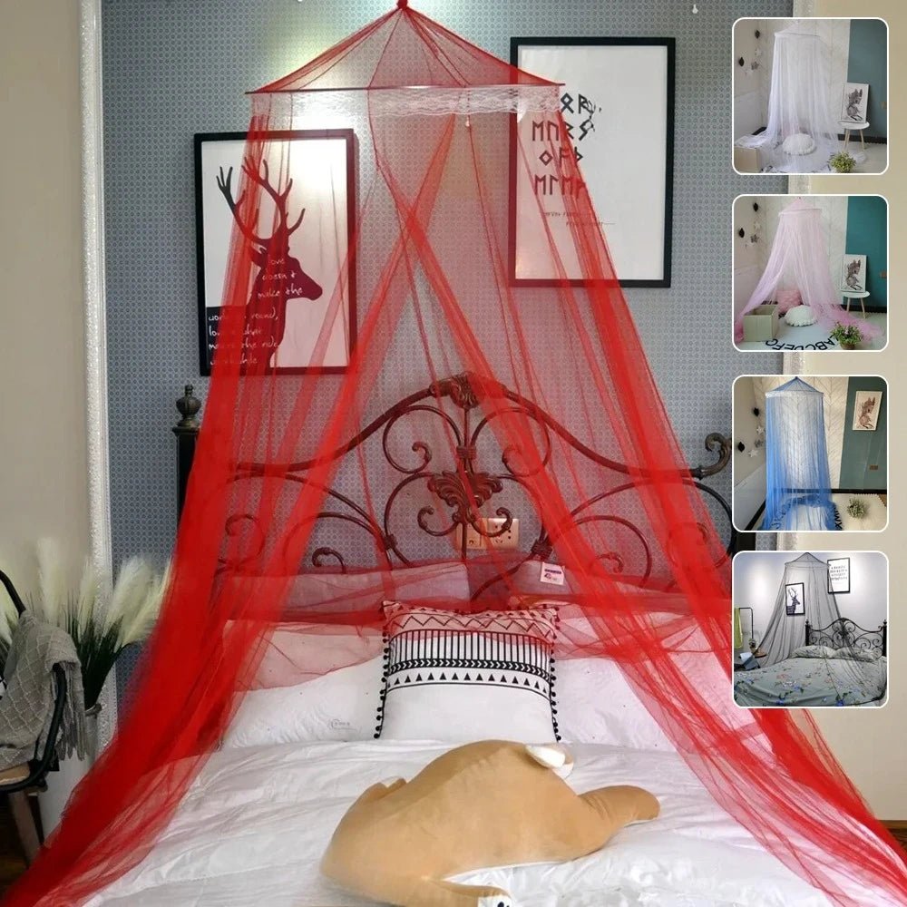 Solid Color Mosquito Net Canopy Bed Romantic Black Mosquito Net in Summer Encrypted Folding Universal Suspended 모기장