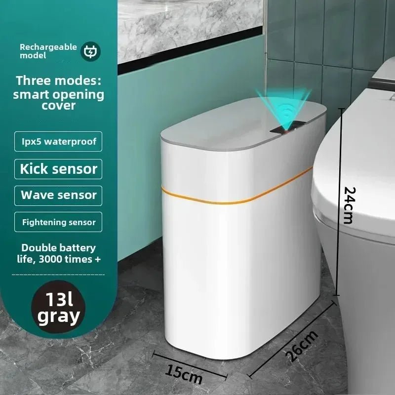 Smart Sensor Trash Can – Touchless Lid Bin for Home & Bathroom