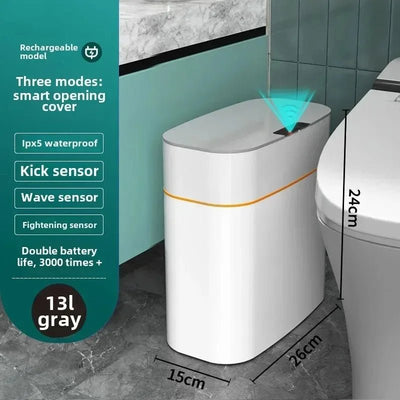 Smart Sensor Trash Can – Touchless Lid Bin for Home & Bathroom