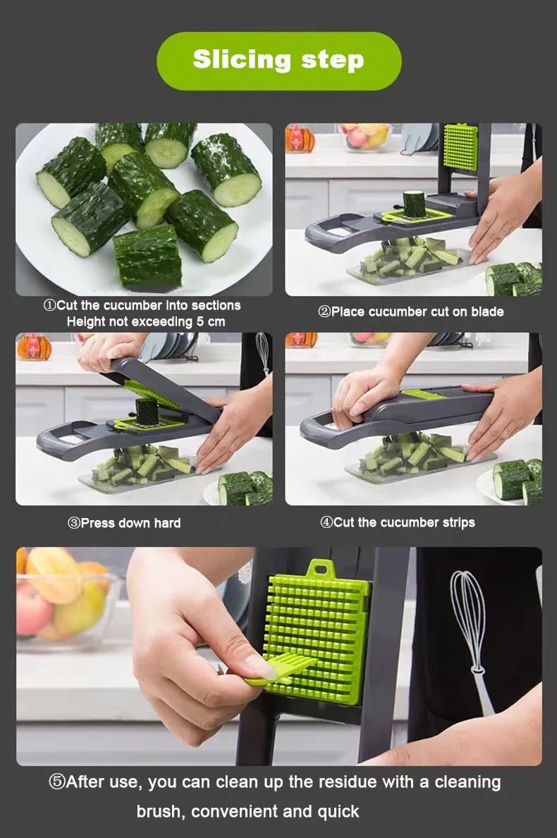 Vegetable Cutter Multifunctional Dicing Blades Slicer Shredder Fruit Peeler Potato Cheese Drain Grater Chopper Kitchen Tools