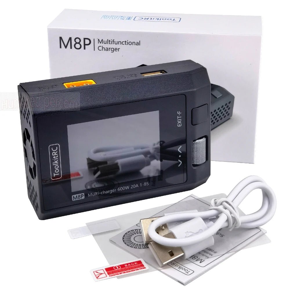 ToolkitRC M8P Charger with an increase in accuracy power of 600W 20A 5V 1-8S Multifunctional signal testing M8S upgraded