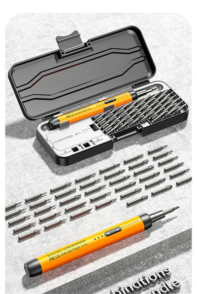 Rechargeable Type-C Electric Screwdriver Kit – Precision Cordless Power Tools for Cellphone & Computer Repairs