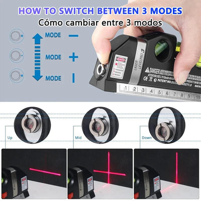 Laser Level Line Tool, Precision Multipurpose Laser Level with Optional Tripod, Adjustable Standard Cross Line Lase 2.5m/8ft