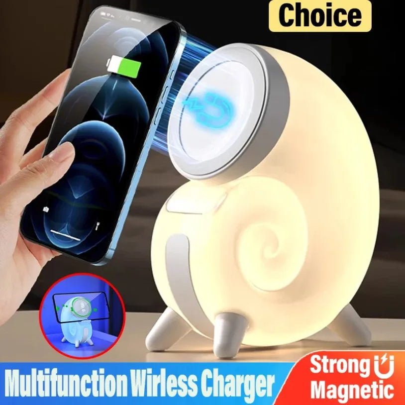 Magnetic Wireless Mobile Phone Charger Base LED Night Light Magnet Fast Charging Stand Dock for iPhone 16 15 14 13 Pro Max Mini*