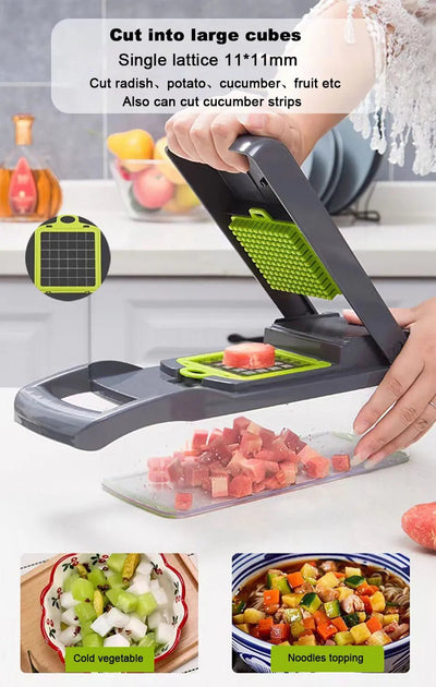 Vegetable Cutter Multifunctional Dicing Blades Slicer Shredder Fruit Peeler Potato Cheese Drain Grater Chopper Kitchen Tools