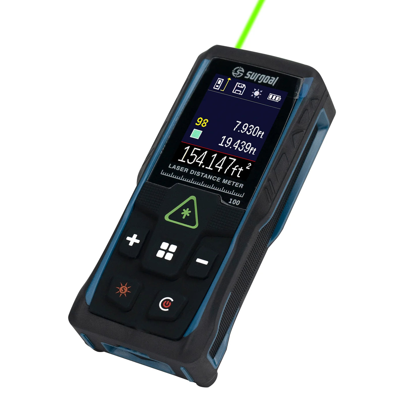 Multifunction 100m 50m Green Laser Rangefinder with Digital Level Color Screen Vibration Laser Tape Distance Meter