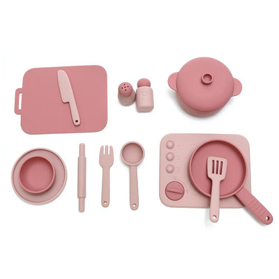 13PCS Silicone Kitchen Play Set – Pretend Cooking Toy for Kids