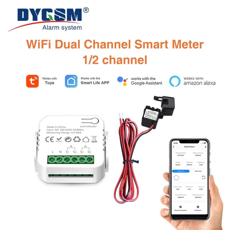 Tuya WiFi Energy Meter – Solar Power Production & Usage Monitor