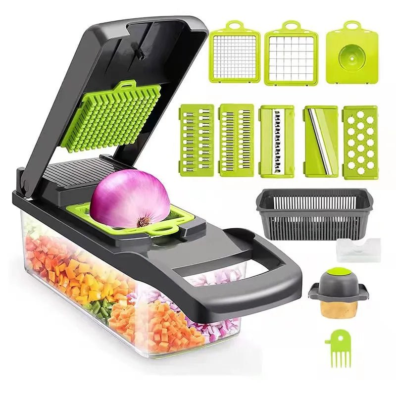Vegetable Cutter Multifunctional Dicing Blades Slicer Shredder Fruit Peeler Potato Cheese Drain Grater Chopper Kitchen Tools