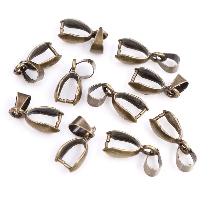 50pcs/lot 5x14mm 6x17mm 8x20mm 7 Colors Pendants Clasps Clips Bails Connectors Charm Beads Necklace Jewelry Making Findings