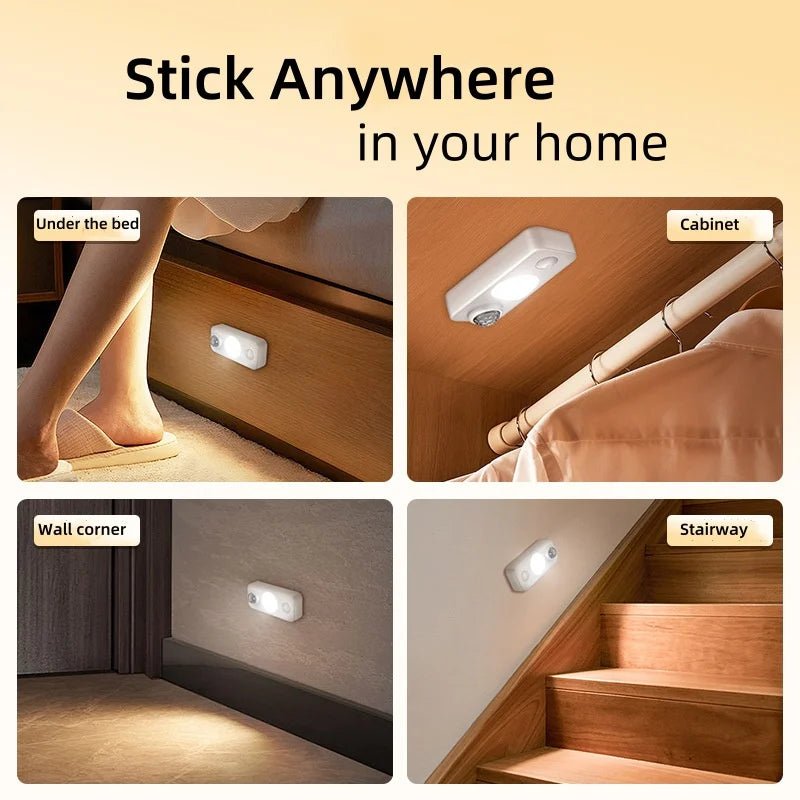 Rechargeable LED Motion Sensor Cabinet Light – Wireless Energy-Saving Lamp for Closet, Drawer & Under Cabinet