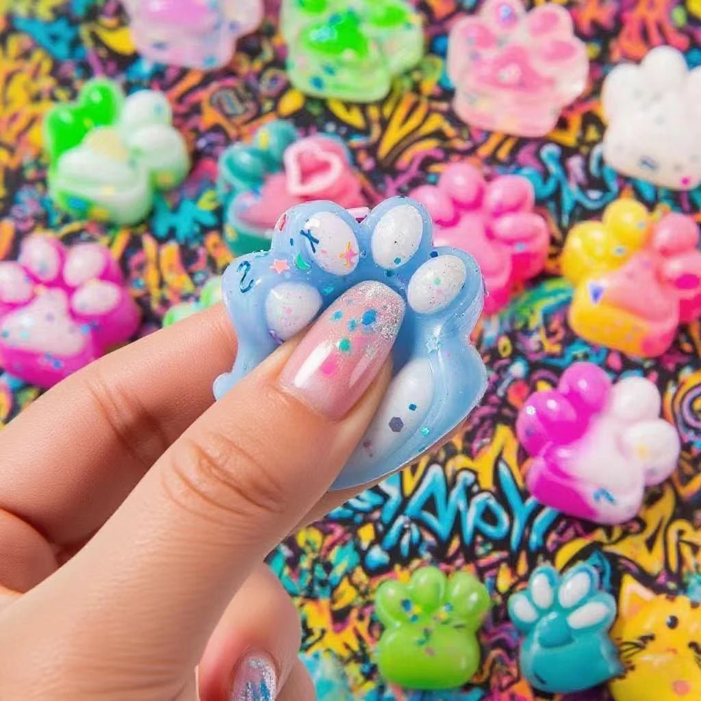 10PCS Mini Cat Claw Plush Toys – Fun Stress Relief Party Favors