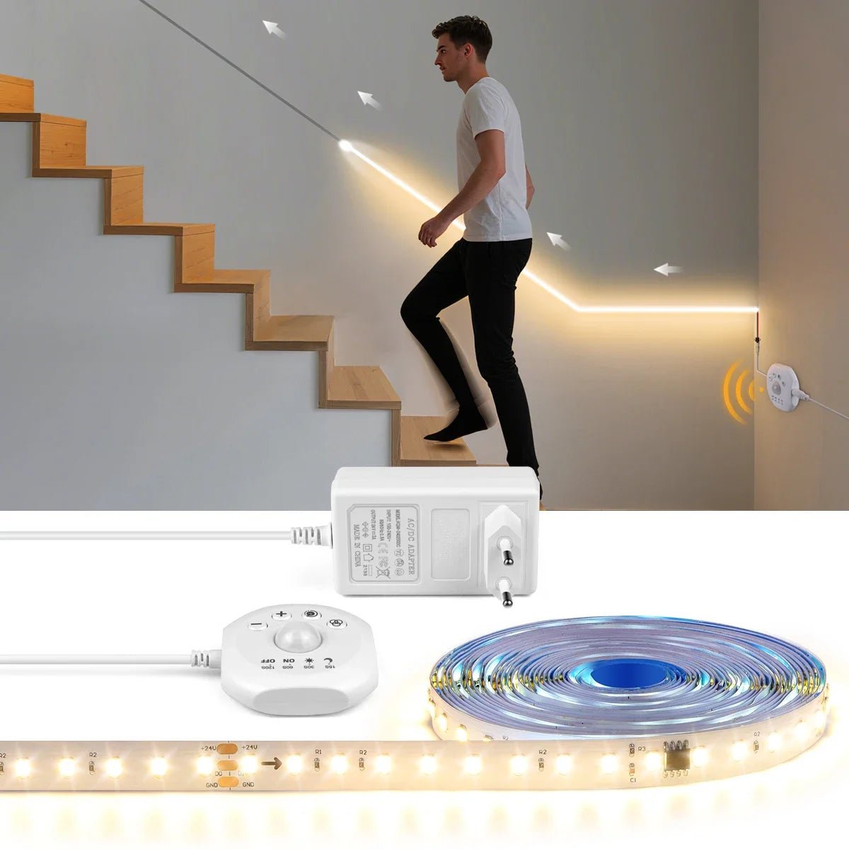 Smart Horse Running WS2811 IC LED Strip Light With PIR Motion Sensor Switch Pixel Addressable Control Water Flow Chasing Effect