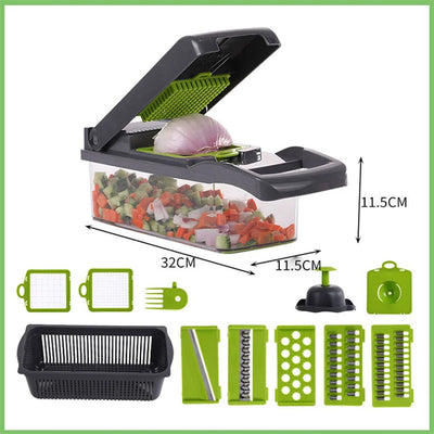 Vegetable Cutter Multifunctional Dicing Blades Slicer Shredder Fruit Peeler Potato Cheese Drain Grater Chopper Kitchen Tools