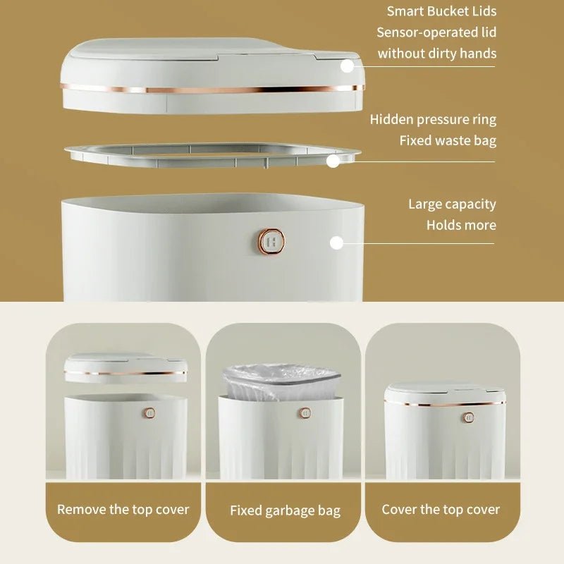 Smart Sensor Trash Can – Automatic Touchless 22/20L Bin