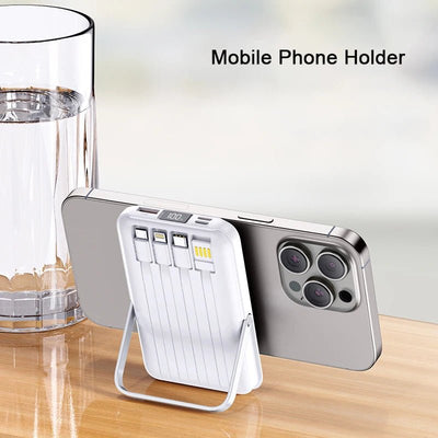 New 200000mAh Magnetic Wireless Power Bank with Phone Holder Portable Charger Fast Charging Battery for IPhone Magsafe PowerBank