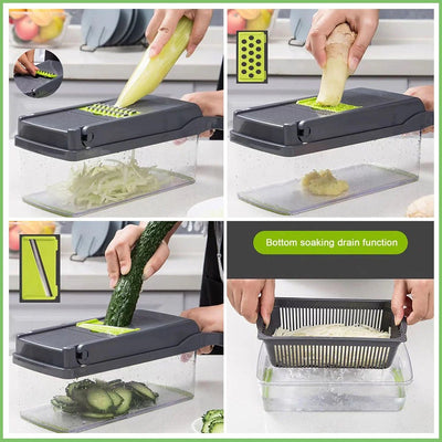 Vegetable Cutter Multifunctional Dicing Blades Slicer Shredder Fruit Peeler Potato Cheese Drain Grater Chopper Kitchen Tools