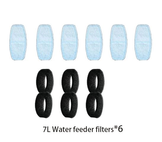 6/12pcs Automatic Water Dispenser Special Filters for 7L Pet Water Feeder Activated Carbon Pet Fountain Filters Set(No Fountain）
