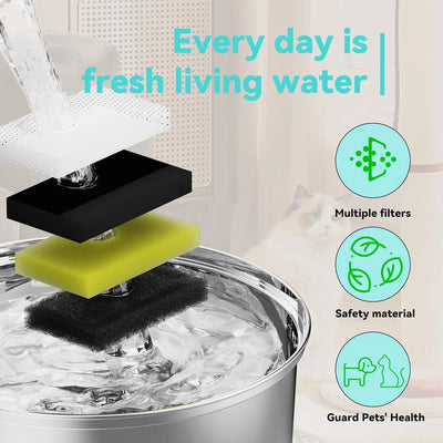 6/12pcs Automatic Water Dispenser Special Filters for 7L Pet Water Feeder Activated Carbon Pet Fountain Filters Set(No Fountain）