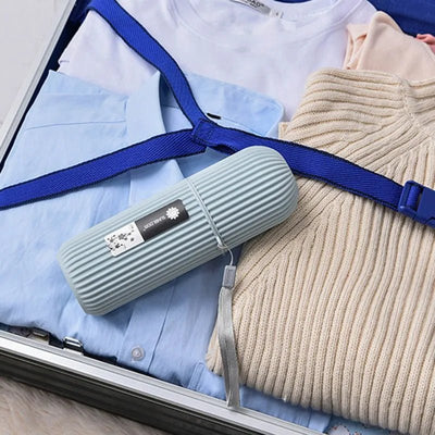 Portable Travel Toothbrush & Toothpaste Holder Case.