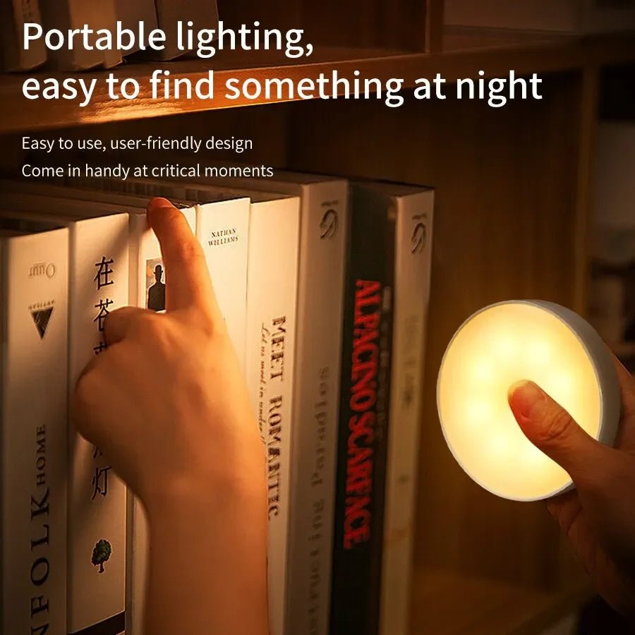 Rechargeable Motion Sensor LED Night Light – Wireless USB Lamp for Stairs, Kitchen, Bedroom & Hallway