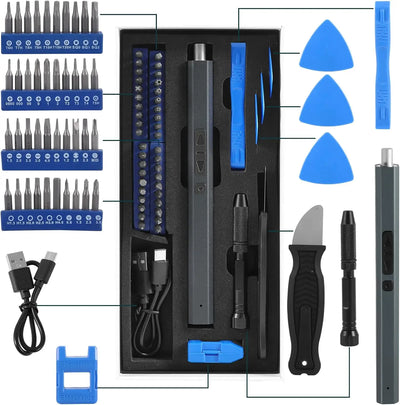 Cordless Precision Electric Screwdriver Kit – 12/39/50-in-1 Magnetic Bits Fast Charging Repair Tools
