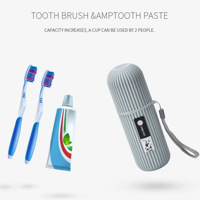 Portable Travel Toothbrush & Toothpaste Holder Case.