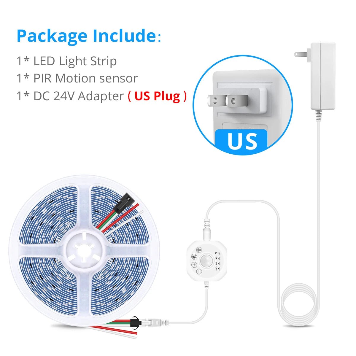 Smart Horse Running WS2811 IC LED Strip Light With PIR Motion Sensor Switch Pixel Addressable Control Water Flow Chasing Effect