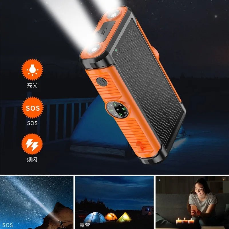 Hand Crank Solar Power Bank 22.5W Fast Charging 15W Magsafe Wireless Charger 20000mAh Portable Battery for IPhone Xiaomi Huawei
