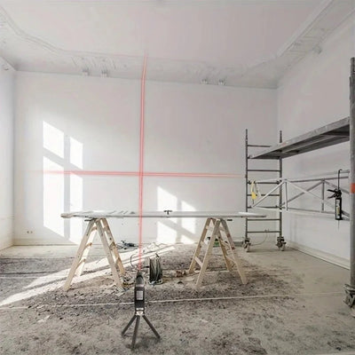 Multipurpose Laser Level Aligner 3 Line Modes Cross Vertical Horizontal Laser Measuring Distance Measurement Tool Anti-slip Grip