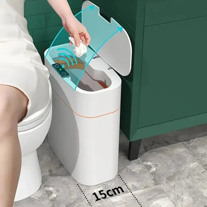 Smart Sensor Trash Can – Touchless Lid Bin for Home & Bathroom