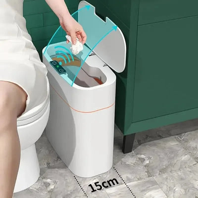 Smart Sensor Trash Can – Touchless Lid Bin for Home & Bathroom
