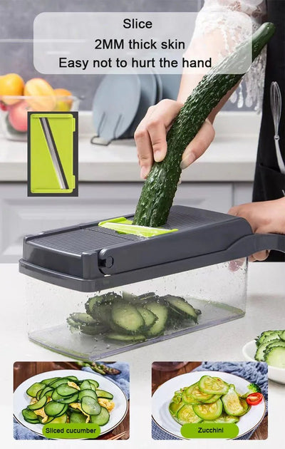 Vegetable Cutter Multifunctional Dicing Blades Slicer Shredder Fruit Peeler Potato Cheese Drain Grater Chopper Kitchen Tools