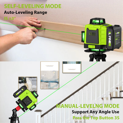 Lfine2/4D16 Lines 360°Self-leveling Laser Levels Optional tripod  And Vertical Professional Laser Level Tool