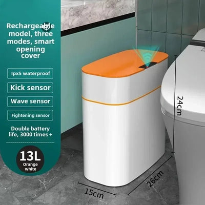 Smart Sensor Trash Can – Touchless Lid Bin for Home & Bathroom