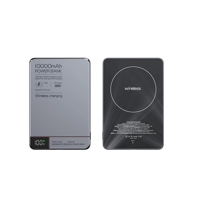 Travel Portable Wireless Magnetic Power Bank Fast Charging Ultra Capacity Digital External Battery PowerBank For Magsafe IPhone