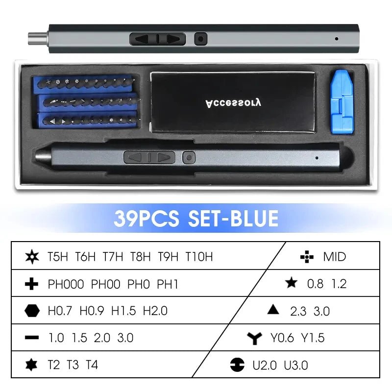 Cordless Precision Electric Screwdriver Kit – 12/39/50-in-1 Magnetic Bits Fast Charging Repair Tools