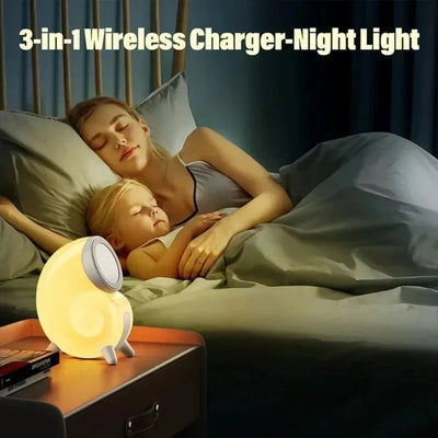 Magnetic Wireless Mobile Phone Charger Base LED Night Light Magnet Fast Charging Stand Dock for iPhone 16 15 14 13 Pro Max Mini*
