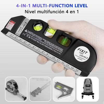 Laser Level Line Tool, Precision Multipurpose Laser Level with Optional Tripod, Adjustable Standard Cross Line Lase 2.5m/8ft