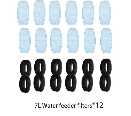 6/12pcs Automatic Water Dispenser Special Filters for 7L Pet Water Feeder Activated Carbon Pet Fountain Filters Set(No Fountain）