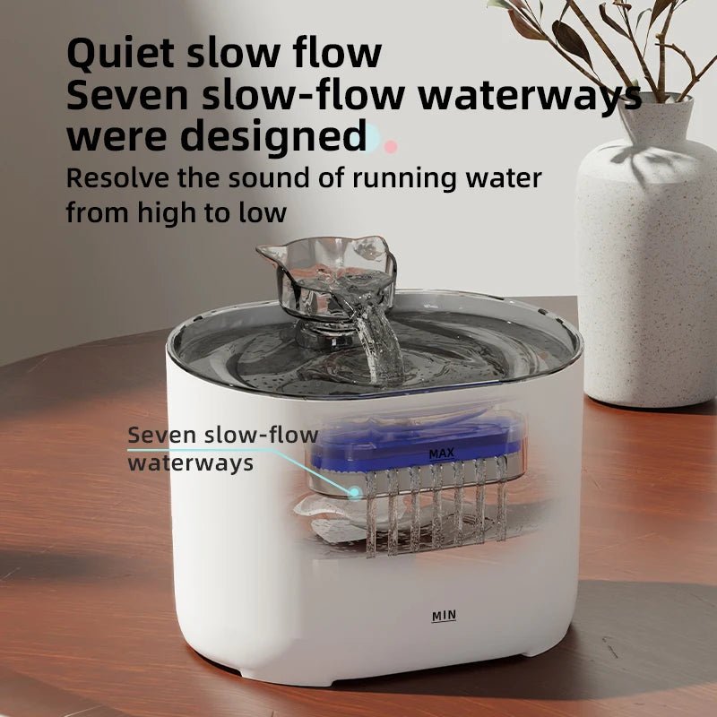 Automatische kattenwaterfontein met filters, ultrastille USB-elektrische waterpomp, drinkwaterdispenser voor katten en honden